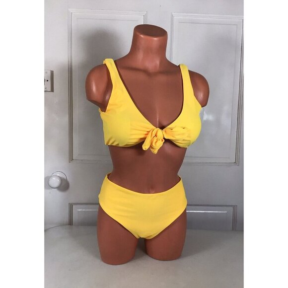 Zaful Yellow Bikini Swimsuit Womens Medium - Picture 1 of 4